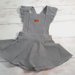 vestido rayado negro para bebes