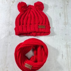 Gorro y cuello de bebé tejido por mayor CARILO