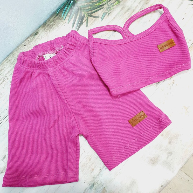 fábrica de conjunto fucsia para bebés