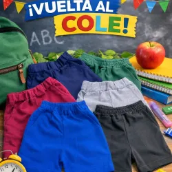 Short colegial de niños por mayor (rustico)